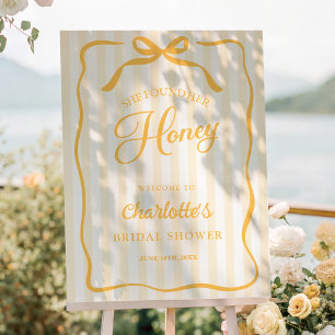 Yellow Honey Bridal Shower Welcome Sign