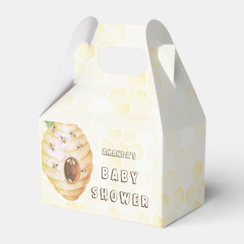 yellow honey bumble bee baby shower  favor boxes