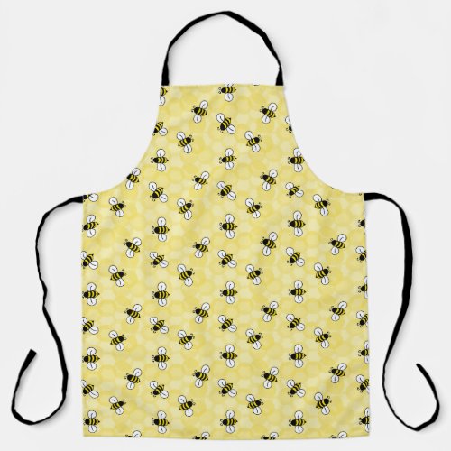 Yellow Honey Comb Bumble Bees Apron