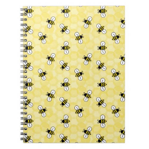 Yellow Honey Comb Bumble Bees Notebook