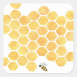 yellow honeycomb bee painting stickers