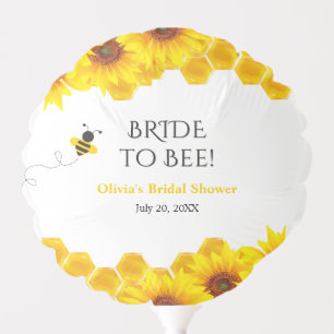 Yellow Honeycomb Bride to Bee Bridal Shower  Balloon