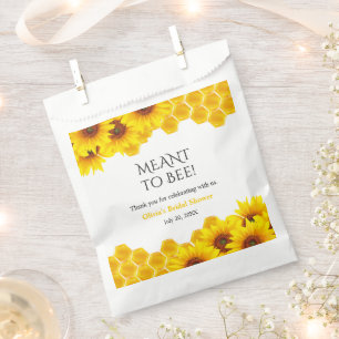 Yellow Honeycomb Meant to Bee Bridal Shower Favor Bag