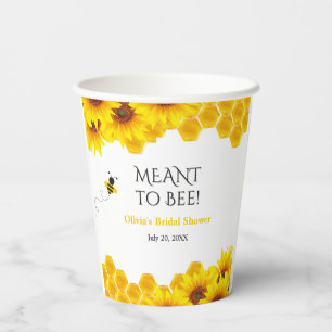 Yellow Honeycomb Meant to Bee Bridal Shower  Paper Cups