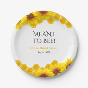 Yellow Honeycomb Meant to Bee Bridal Shower  Paper Plates