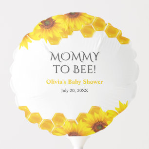 Yellow Honeycomb Mommy to Bee Baby Shower  Balloon