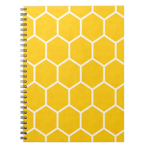 Yellow Honeycomb pattern bees Playing Cards Notebook