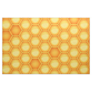 Yellow Honeycomb Pattern Fabric