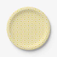 10pcs 7inch/18cm Disposable Paper Plates, Yellow Honeycomb & Little Bee  Pattern Plates For Various Themed Parties And Daily Use