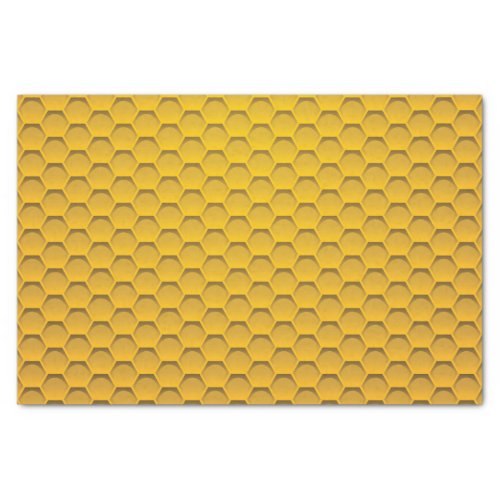 Yellow Honeycomb Pattern Tissue Paper