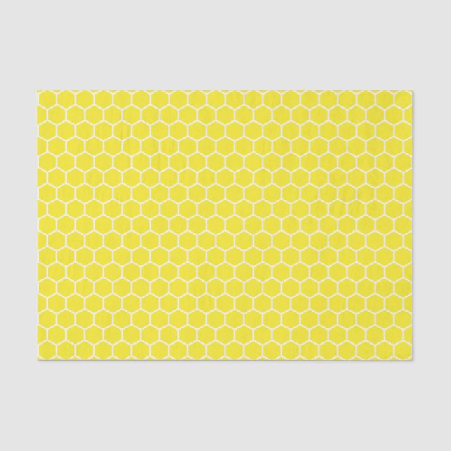 Yellow Honeycomb Tissue Paper (Front)