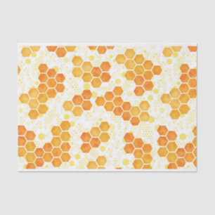 Yellow Honeycomb Tissue Paper
