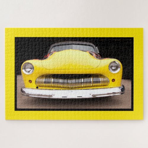 Yellow Hood Hotrod Toothy Grill Photograph