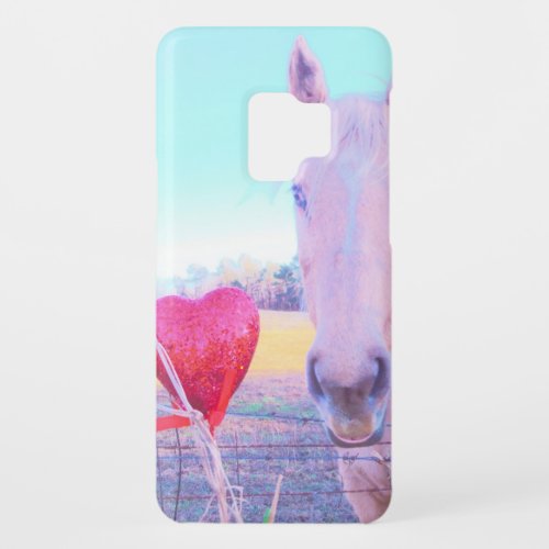 Yellow Horse and Red  Heart Case_Mate Samsung Galaxy S9 Case
