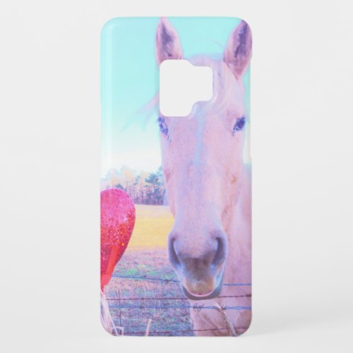 Yellow Horse and Red  Heart Case_Mate Samsung Galaxy S9 Case