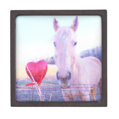 Yellow Horse and Red  Heart Gift Box
