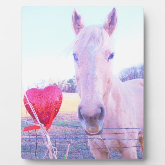 Yellow Horse and Red  Heart Plaque (Front)