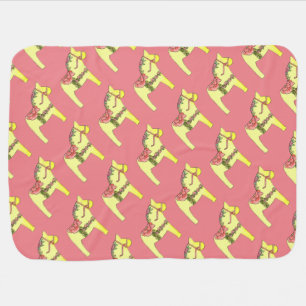 Yellow Horse Baby Blanket