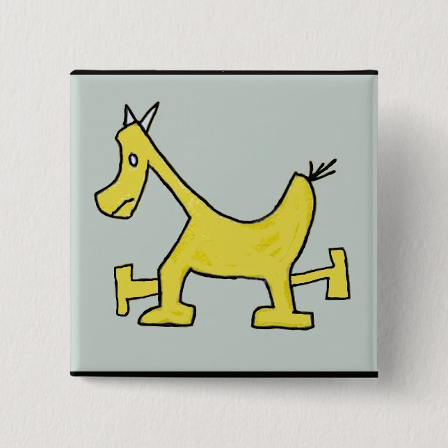Yellow Horse Button (Front)