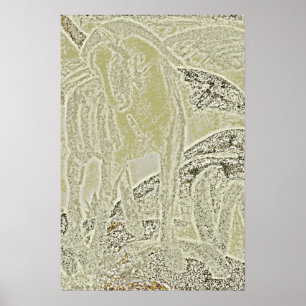 yellow horse poster