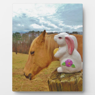 Yellow Horse, Spring Rabbit Plaque