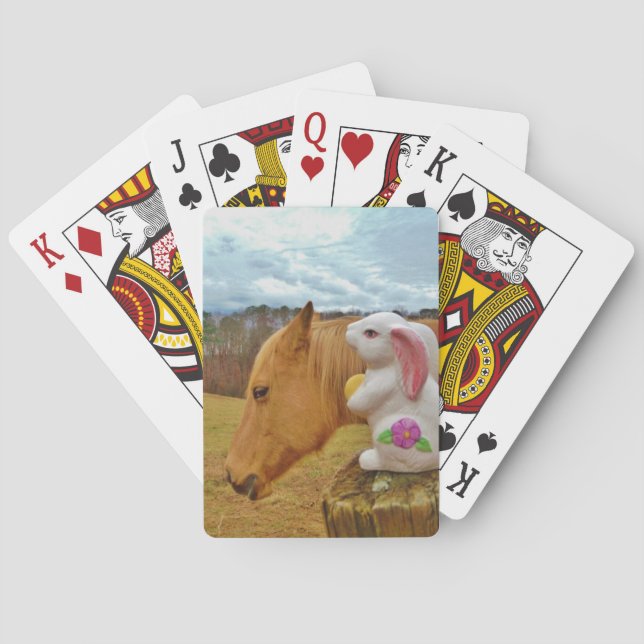 Yellow Horse, Spring Rabbit Poker Cards (Back)