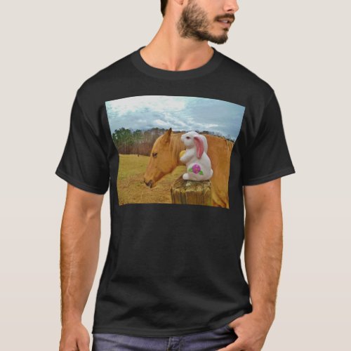 Yellow Horse Spring Rabbit T_Shirt