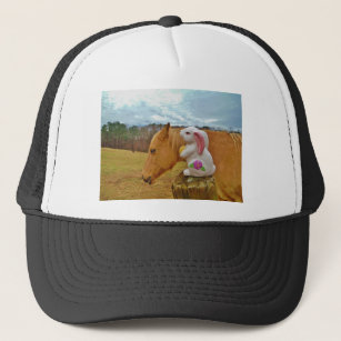 Yellow Horse, Spring Rabbit Trucker Hat