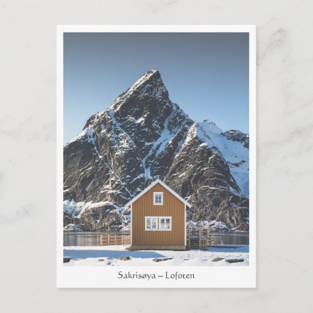 Yellow House Sakrisoya Lofoten Islands Postcard (Front)