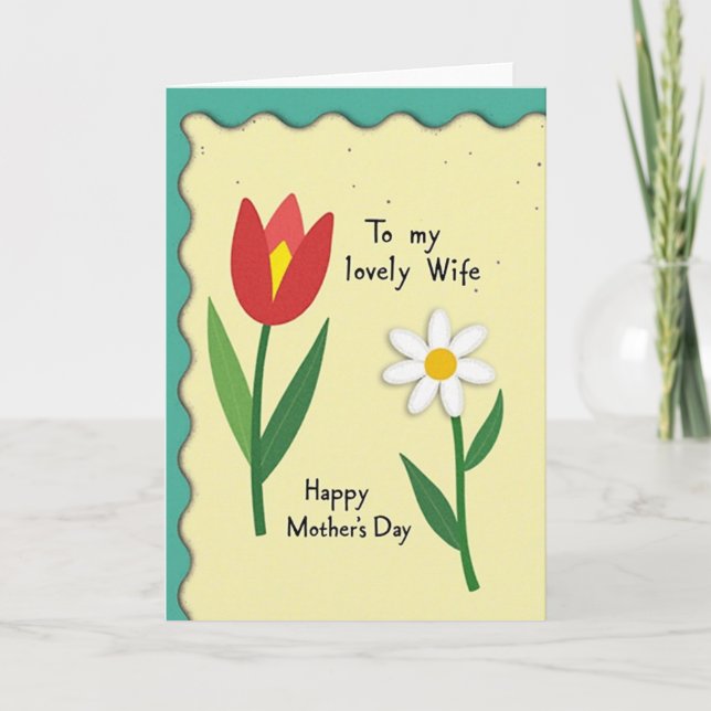 Yellow Hued Mothers Day Card (Front)