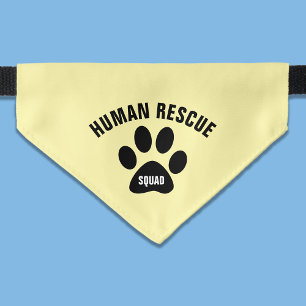 Yellow Human Rescue Squad Pet Cat Bandana Collar