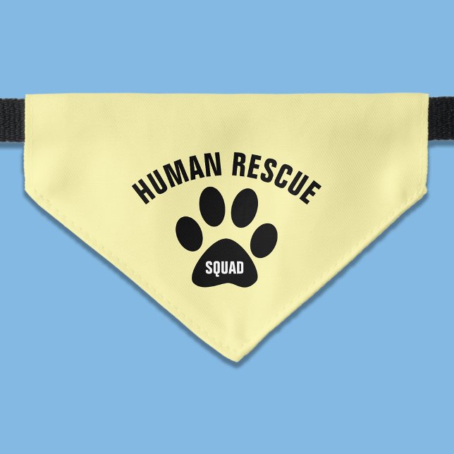 Yellow Human Rescue Squad Pet Cat Bandana Collar (Creator Uploaded)