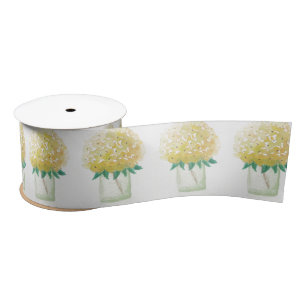 Yellow Hydrangea Satin Ribbon