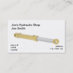 Yellow Hydraulic Cylinder Business Card at Zazzle