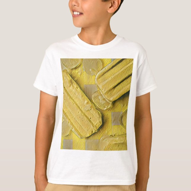 Yellow ice cream cone popsicle T-Shirt (Front)