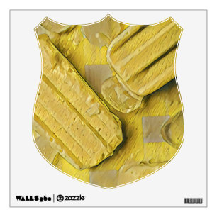 Yellow ice cream cone popsicle wall decal