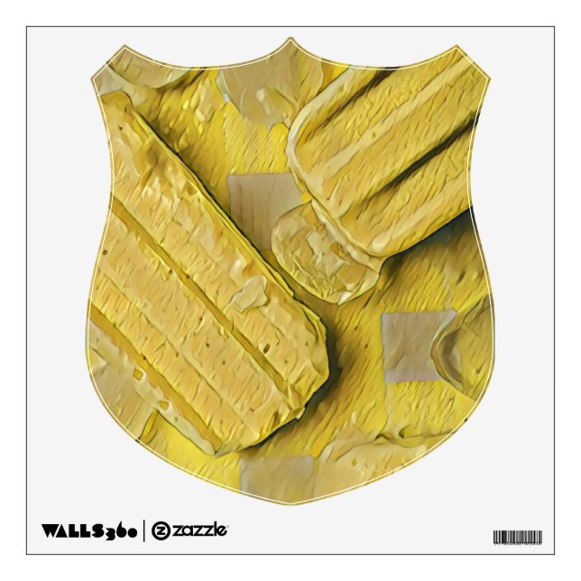 Yellow ice cream cone popsicle wall decal (Front)