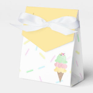 Yellow Ice Cream Party Favor Boxes