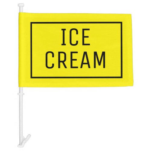 YELLOW ICE CREAM SIGN FLAG