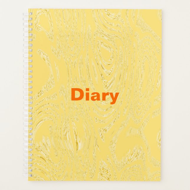 Yellow Ice Diary Spiral Notebook (Front)