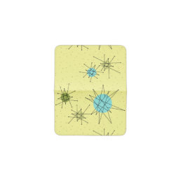 Yellow Iconic Atomic Starbursts Card Wallet