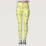 Yellow Iconic Atomic Starbursts Leggings<br><div class="desc">This Yellow Iconic Atomic Starbursts Leggings pattern features iconic atomic starbursts. That’s right! The old school, yellow colored background with gold speckles is the perfect backdrop for the vibrant turquoise, soothing celery, and kitschy pear green colored circles. The spots of color are sporadically placed in various sizes with overlaying black...</div>
