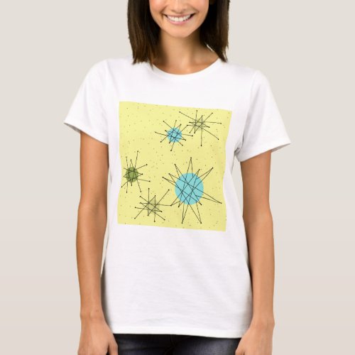 Yellow Iconic Atomic Starbursts T_Shirt