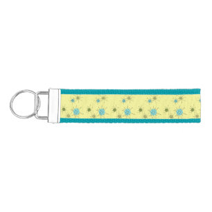 Yellow Iconic Atomic Starbursts Wrist Keychain