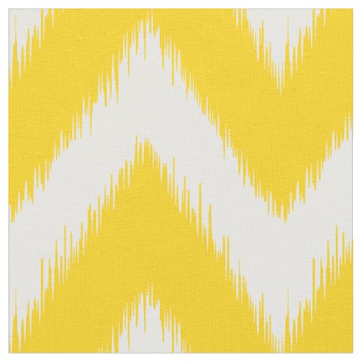 Yellow Ikat Chevron Fabric