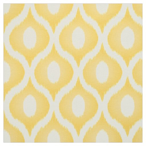 Yellow ikat moroccan design fabric