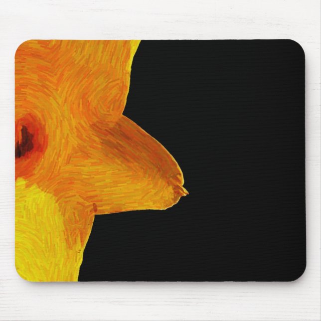 Yellow Impressionist Daffodil Mouse Pad (Front)
