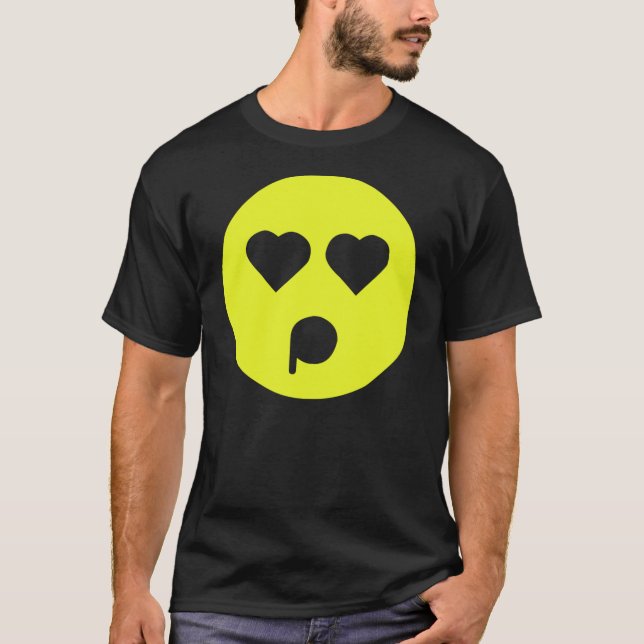 Yellow Infatuated Emoticon T-Shirt (Front)