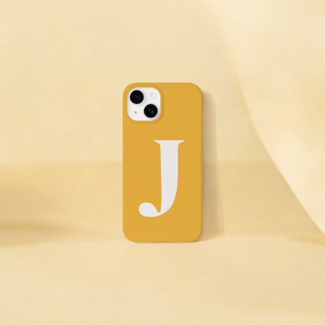 Yellow Initial Name Personalized Monogram Design  Case-Mate iPhone Case (Creator Uploaded)