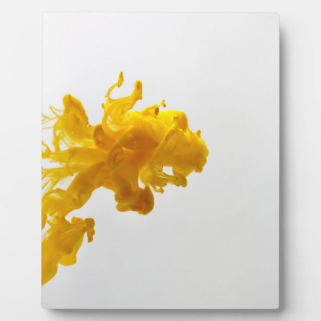 Yellow Ink Drop Photography 8x10 with Easle Plaque (Front)